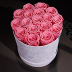 Prifroti 17 Flowers in a Luxury Suede Box, Birthday Gifts for Women, Preserved Flowers, Mothers Day Roses Gift for Mom, Light Pink - Image 4