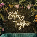 Better Together Neon Sign, 23 Inch Personalized Wedding LED Neon Light Engagement Party Decor Proposing LED Sign Gift-Warm White by ANROOMZI