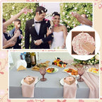 SiliFine 48 Pcs Wedding Favors for Guests Small Ceramic Bowls, Flower, Pink - Image 4