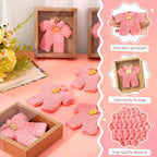 LemonRoad 15 Pcs Baby Shower Favors for Boy or Girl Baby Shower Prizes for Guests Sweater Refrigerator Magnet with Box Coat Hangers Acrylic Feet for Thank You Gifts Gender Reveal Baptism Party(Pink) - Image 3