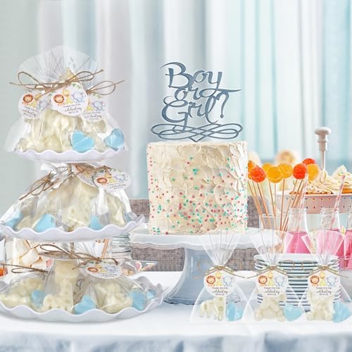 40 Sets Safari Animal Baby Shower Soaps Favors for Guests Jungle Greeting Card Bath Gift for Birthday Party (animal,Blue) - Image 5