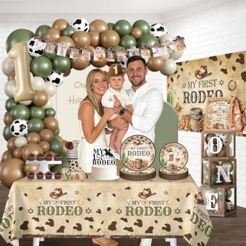 258pcs My First Rodeo Decorations Boy for Cowboy, Serves 25 - Image 6