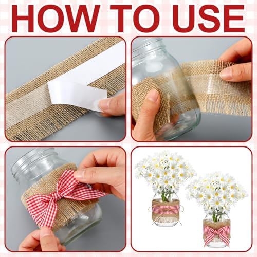 Daifunli 6 Set Picnic Party Centerpieces for Table Mason Jar Table Decor - Image 4