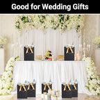 EUSOAR Black Kraft Gift Paper Bags with Bow Ribbon Handle, 50pcs 7.8"x3.9"x11" for Wedding, Bridal Shower, Baby Shower, Birthday, Anniversary - Image 6