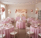 sancua Pink Round Tablecloth 120 Inch Fit 48-96 Inch Tables, 8 Pack - Image 2