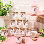 Threlaco 20 Pcs Bear Baby Shower Favor Candle Glass Jar by Threlaco
