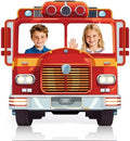 3.94 Ft Fire Truck Corrugated Plastic Standee Cutout Photo Prop by WelcometoLawnIdyll
