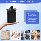 Ethhqu 50 Pack Small Black Gift Bags with Handles & 100 Tissue Paper - Image 3