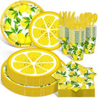 Pickmesh 400 Pcs Lemon Party Supplies Summer Fruit Plates Napkins Serve 50 by Pickmesh