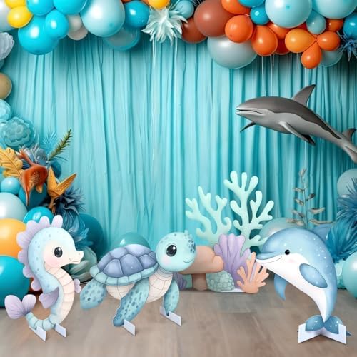 Weysat 4 Pcs Large Sea Party Stand Under the Sea Party Decorations Set - Image 5