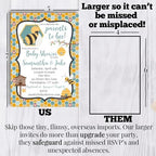 Custom Baby Shower Invites Bumble Bee Gender Neutral Invitation, 20 Pack of 5x7 Personalized Bumble Bee Invites with Envelopes - Unique Honeycomb Baby Shower Cards by AmandaCreation - Image 7