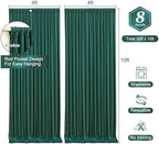 Hunter Green Backdrop Curtain-Wrinkle-Free Polyester Fabric Green Photography Curtains for Wedding Party Photo Background Decorations- 32 X10FT (Hunter Green) - Image 3