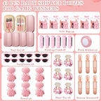 6 Sets Baby Shower Prizes for Game Winners Baby Shower Favors Gifts Including Nail Clippers Sunglasses Makeup Brushes Folding Combs Towels Hair Ties Ribbons Gift Bags - Image 3