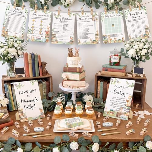 Funnymoom 426 Pcs Storybook Baby Shower Games Set, 8 Games Bingo - Image 5