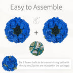 Royal Blue Flowers Balls Centerpieces: 11.8in Diam, Set of 10 - Image 6