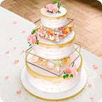 NPPLUS 2 Pcs Square Clear Acrylic Fillable Cake Stand with 2M LED Lights - Image 7