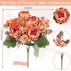 12 Bundles Peonies Artificial Flowers & Pack of 8 Baby Shower Centerpieces for Tables - Image 3