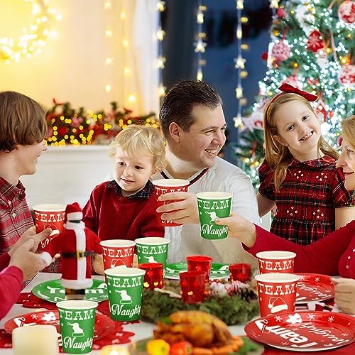 Skylety 200 Pcs Christmas Party Supplies Paper Plate, Serve 50, Team - Image 6