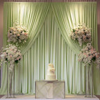 ESGOTBME 30x10ft Wrinkle Free Sage Green Backdrop Curtain for Parties Soft Fabric Drapes Wedding Curtain Backdrop for Birthday Party Decorations Background for Photography 5x10ft, 6 Panels - Image 6