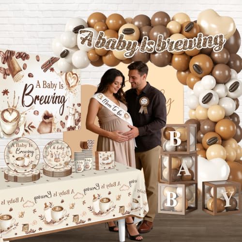 Complete A Baby is Brewing Baby Shower Decorations for Coffee Themed Party - Image 6