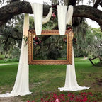 Wenqik Wedding Large Photo Booth Props 35 x 47 Inch Gold Vintage Frame Photo Booth Selfie Frame with 13 ft Ribbon for Wedding Bridal Shower Bachelorette Birthday Creative Friends Party Photobooth - Image 7