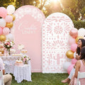 Mindsoft 2 Set Cielito Lindo Backdrop Cover 7.2ft 6.6ft Arch Pink by Mindsoft