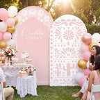 Mindsoft 2 Set Cielito Lindo Backdrop Cover 7.2ft 6.6ft Arch Pink by Mindsoft