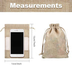Shappy 50 Pcs 5 x 7 Inch Organza Burlap Bag with Drawstring, Flaxen - Image 2