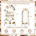Serencatcher 7.2ft 6ft Love Brewing Arch Backdrop Covers Set of 2 - Image 3