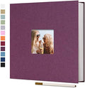 Vienrose Large Photo Album Self Adhesive for 4x6 8x10 10x12 Pictures Linen Scrapbook Album DIY 40 Blank Pages with A Metallic Pen by Vienrose