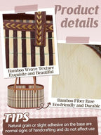 MADHOLLY 6Set Large Sturdy Bamboo Baskets for Gifts Empty, Easy to Assemble - Image 2