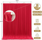 10x10ft Red Backdrop Curtain Panels for Parties - Wrinkle Free Polyester Photo Curtain Backdrop Wedding Back Drop Fabric Drapes for Party Decorations Background for Photography - Image 6