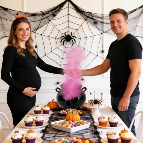 JarThenaAMCS Halloween Gender Reveal Cauldron Centerpiece - Image 7