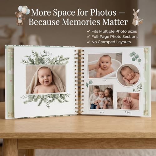 Baby Memory Book Keepsake – First 5 Years (Pregnancy to Age 5) | Gender Neutral Baby Book for Boy or Girl | Milestone Journal & Photo Album for New Parents - Image 3