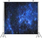 BELECO 8x8ft Fabric Galaxy Stars Backdrop Starry Night Sky Outer Space Galaxy Backdrop Universe Nebula Photography Background Kids Space Party Birthday Baby Shower Decorations Banner Photo Booth Props - Image 2