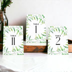 Green Leaves Design Table Number Cards Double Sided Party Table Numbers for Reception Baby Shower Anniversary Birthday Bridal Party 5x7 100 Pcs - Image 3
