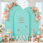 Blue Purple Arch Backdrop Cover Set of 3 Party Wedding Arch Covers Stretchy Backdrop 6FT 6.6FT 7.2FT Baby Shower Bridal Shower Photo Birthday Lilac Lavender Arch Stand Cover Spandex - Image 3