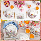 Hsei 250 Pcs Spring Wildflower Floral Paper Plates Napkins Cups Serve 50 - Image 4