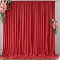 10ft x 8ft Wrinkle Free Red Backdrop Curtains for Parties, Polyester Photo Backdrop Drapes 2 Panels 5x8ft for Wedding Birthday Party Christmas Photography Background for Backdrop Stand by Outpain