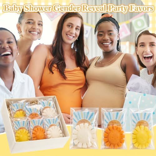 Leelosp 90 Sets Here Comes the Son Baby Shower Favors Sun Soaps Sun Handmade Scented Soap with Thank You Cards and Bags for Guests Baby Shower Game Prize Party Supplies Return Gifts - Image 5