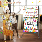 Wedding Welcome Sign Heavy Duty Black Easel Stand With 4 Leather Strap - Image 6
