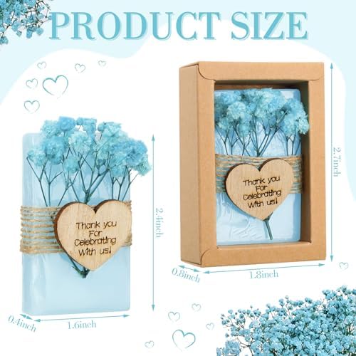 Demissle 30 Pcs Mini Scent Soap Party Favor Baby Shower Favor, Blue, Fresh - Image 2