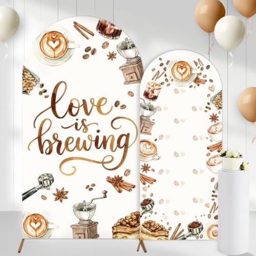 Serencatcher 7.2ft 6ft Love Brewing Arch Backdrop Covers Set of 2 by Serencatcher