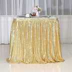 PartyDelight Gold Sequin Table Skirt 9ft Long x 30 Inch High - Image 5
