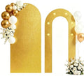 6FT Arch Backdrop with Stand, Lighted Set Wedding Birthday Party, Gold by Ruxion