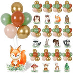 12 Sets Woodland Baby Shower Balloon Stand Kit for Table Safari Baby Shower Centerpiece Decorations with Balloon for Gender Reveal Birthday Party Photo Props Supplies by Unknown