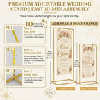Yebo Wedding Welcome Sign Stand, Adjustable Display Easel with Carry Bag - Image 2