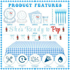 178 Pcs Shes Ready to Pop Baby Shower Decorations Retro Soda Party Decor - Image 3