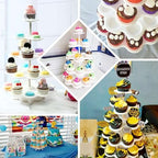 Efavormart 5-Tier Scallop Edge Cupcake Stand High Capacity 27-Cupcake Holder Tower for Party Hosting & Large Buffets - 18" Tall - Image 5