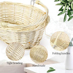 Barydat 6 Pcs Small Wicker Basket with Handle, Beige, 9" X 7" X 4" - Image 3